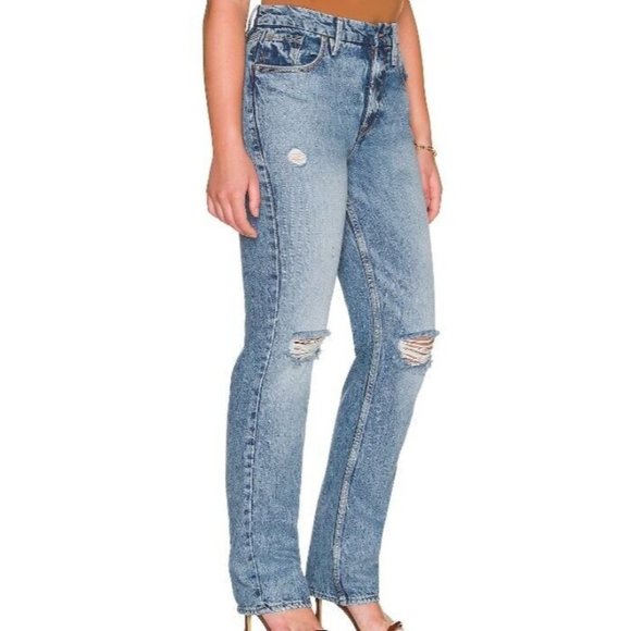 Good American Womens Jeans Good '90s Icon Distressed Indigo065 10/30 - Picture 5 of 5